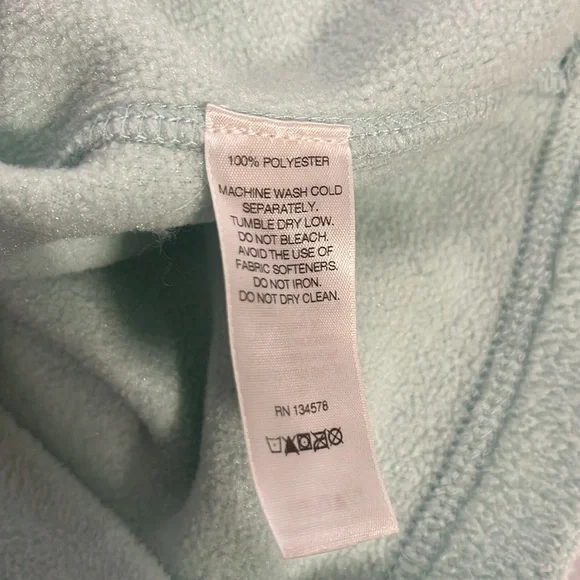 Vineyard Vines Fleece Vest Womens Medium Light Sea Green Full Zip - Picture 6 of 6